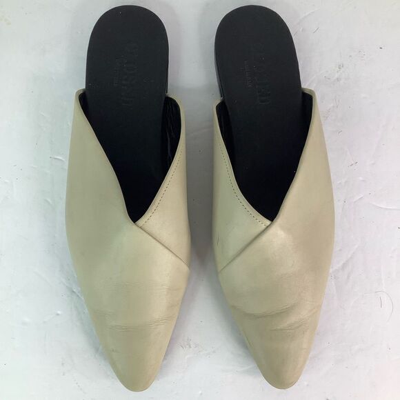 Closed Leather Off White Leather Flat Heel Women’s Mules Shoes Sz 39/8.5 - Picture 7 of 10